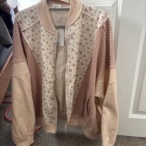 Pink Floral Jean Jacket